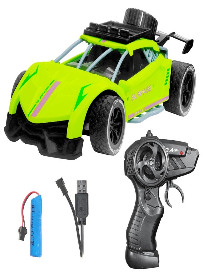 VGRASSP Rechargeable Racing Car Toy for Kids with 2.4 GHz Long Range Remote Control - 1:16 Scale Joystick RC Sports Vehicle (Lemon Green) - Image 1